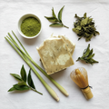 Green Tea Matcha Flat Lay