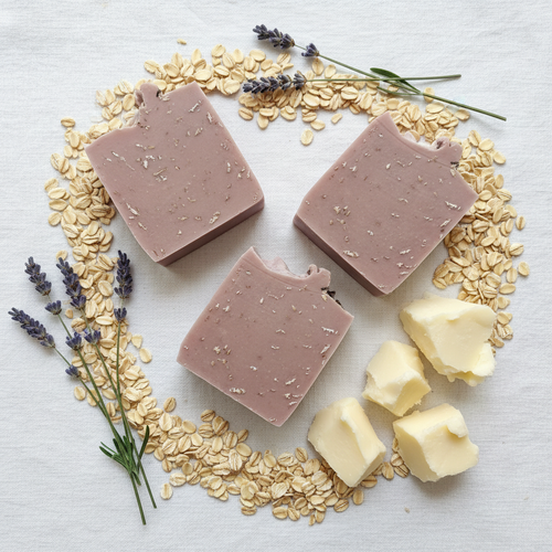 Lavender Oats Flat Lay